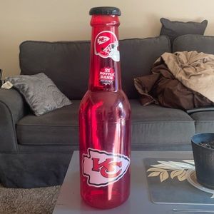 Kansas City chief .. 21 in..bottle bank bottle .. for saving ..